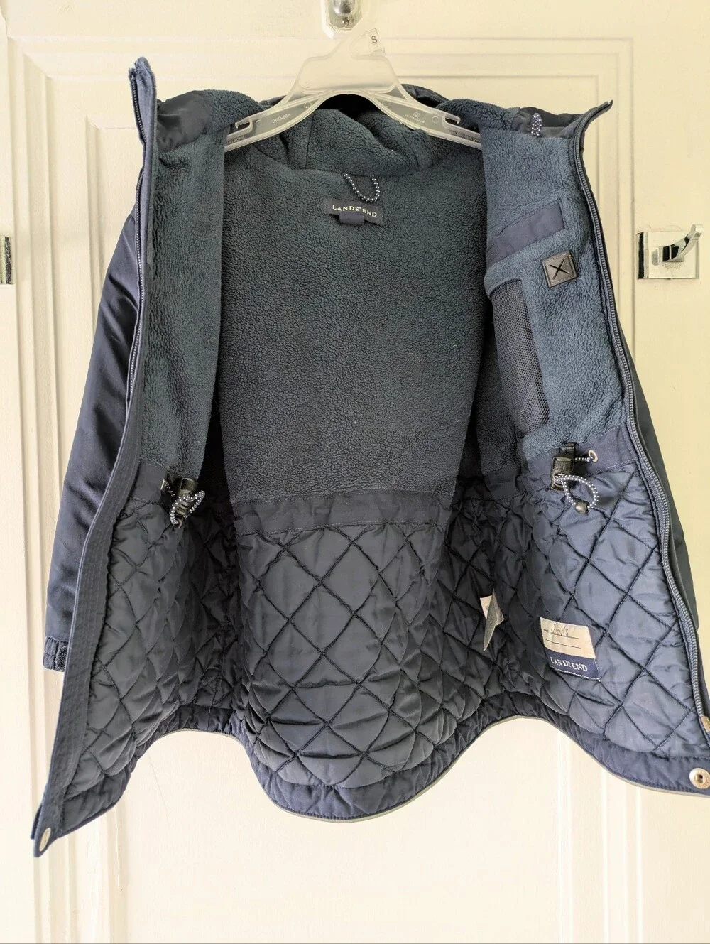 Lands' End navy blue winter coat